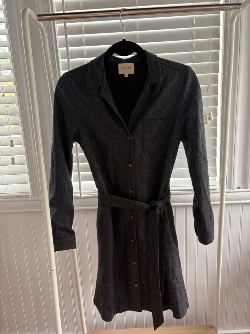 Sézane women’s Charcoal Wool Blend dress